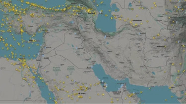 Langit Iran Bersih Usai Maskapai Global Batalkan Penerbangan