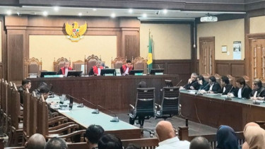 Advokat Marcella Santoso dalam sidang pembacaan putusan