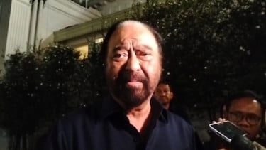 Ketua Umum Partai Nasdem, Surya Paloh di Kompleks Istana Kepresidenan
