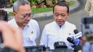Menteri ESDM Bahlil Lahadalia di Kompleks Istana Kepresidenan, Jakarta Pusat