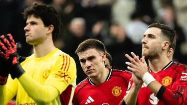 Pemain Manchester United usai kalah dari Newcastle 2-1
