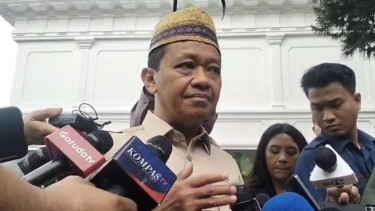 Menteri ESDM Bahlil Lahadalia di Kompleks Istana Kepresidenan