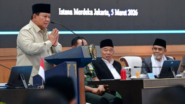Presiden RI Prabowo Subianto dalam acara silaturahmi dengan para tokoh agama di Istana Kepresidenan Jakarta