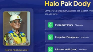 Menteri PU Dody Hanggodo membuka kanal pengaduan Halo Pak Dody