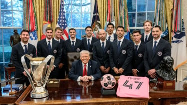 Skuad Inter Miami bersama Presiden AS, Donald Trump di Gedung Putih