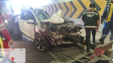 Kecelakaan beruntun 7 mobil di Tol JORR