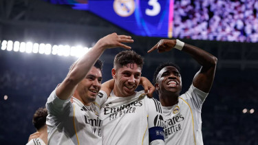 Federico Valverde cetak hattrick ke gawang Manchester City