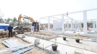 Pembangunan Huntara di Aceh.