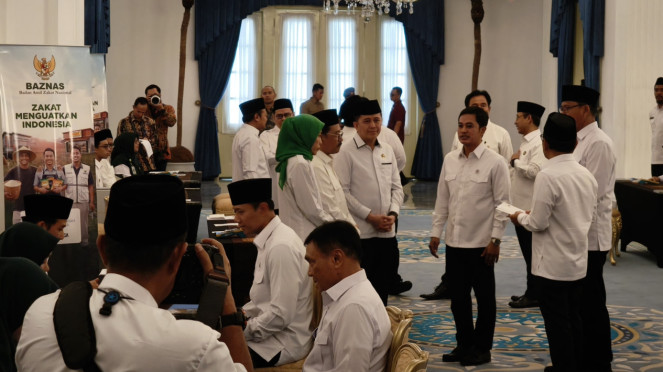 Para Menteri Kabinet Merah Putih Bayar Zakat