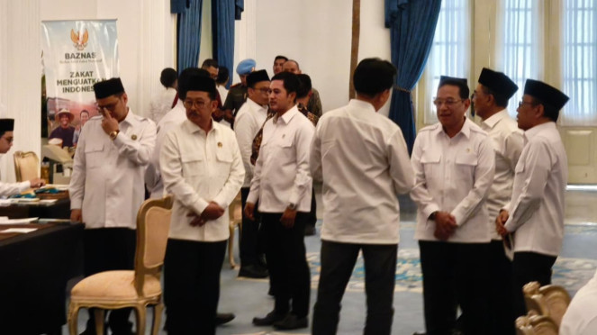 Para Menteri Kabinet Merah Putih Bayar Zakat