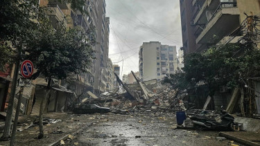 Bangunan di Lebanon hancur akibat serangan Israel