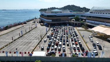 Arus mudik Lebaran 2026 di jalur penyeberangan Merak–Bakauheni