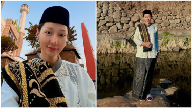 Gaya Lucinta Luna saat Lebaran