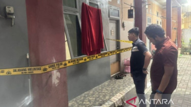 Lokasi penemuan mayat wanita di dalam kontrakan di Jakarta Timur