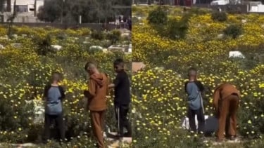 Suasana di pemakaman di Gaza