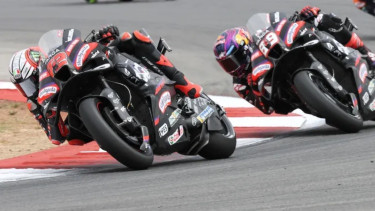 Pembalap Aprilia Racing Marco Bezzecchi