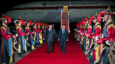 Presiden RI Prabowo Subianto tiba di Seoul, Korea Selatan