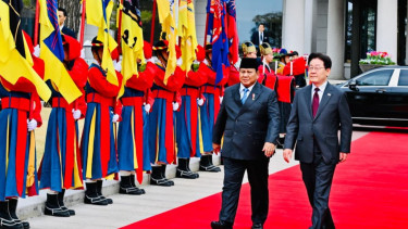 Presiden RI Prabowo Subianto dan Presiden Korea Selatan Lee Jae Myung