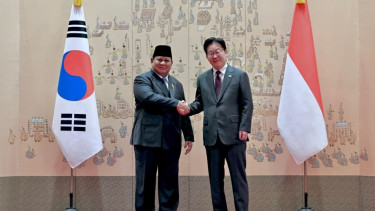 Presiden RI Prabowo Subianto dan Presiden Korea Selatan Lee Jae Myung di Blue House
