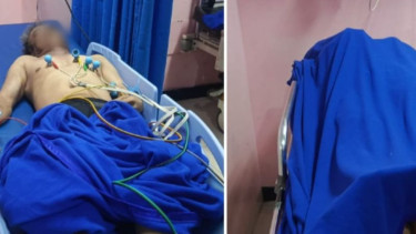 Korban pekerja bangunan dibawa ke rumah sakit usai menghirup gas tangki air di proyek bangunan