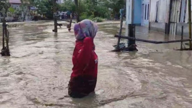 Banjir merendam rumah di Desa Labean, Kecamatan Balaesang, Kabupaten Donggala