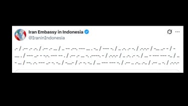 Kedubes Iran di Indonesia Unggah Sandi Morse di X