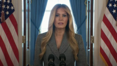 Melania Trump menggelar konferensi pers terkait Jeffrey Epstein
