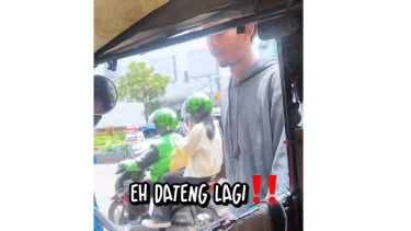 Aksi Pemalakan Supir Bajaj di Tanah Abang
