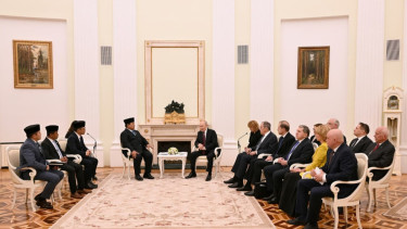 Presiden RI Prabowo dan Presiden Rusia Vladimir Putin di Istana Kremlin, Moskow