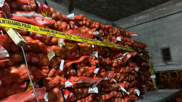Puluhan ton bawang disita Bareskrim Polri