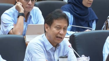 Menteri Kesehatan (Menkes) Budi Gunadi Sadikin dalam rapat di Kompleks Parlemen, Senayan, Jakarta