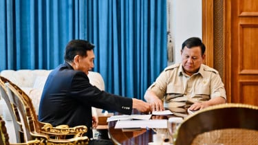 Prabowo Terima Ketua DEN, Luhut Binsar