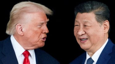 Presiden AS Donald Trump dan Presiden China, Xi Jinping