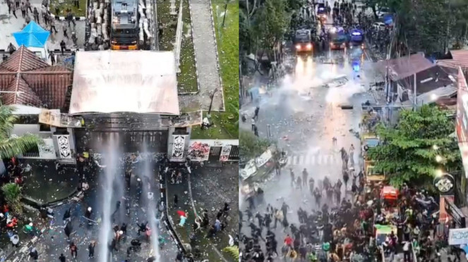 Demo di Kalimantan Timur (Kaltim) protes kebijakan Gubernur Rudy Masud Selasa, 21 April 2026