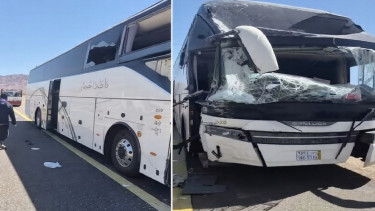 Bus rombongan jemaah haji Indonesia kecelakaan di Jabal Magnet Madinah