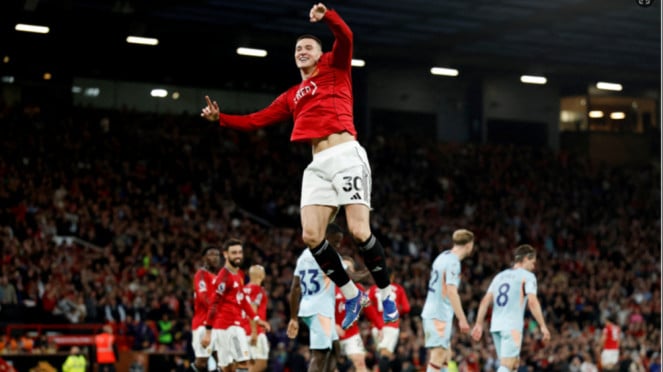 Pemain Manchester United Benjamin Sesko