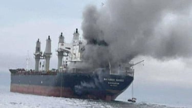 Ilustrasi kapal Diserang di Selat Hormuz