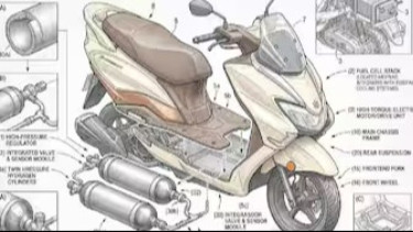 Ilustrasi desain Suzuki Burgman