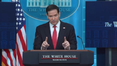 Menteri Luar Negeri AS Marco Rubio dalam keterangan pers di Gedung Putih (5/5)