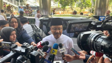 Menteri Sosial (Mensos) Saifullah Yusuf atau Gus Ipul di Gedung Merah Putih KPK