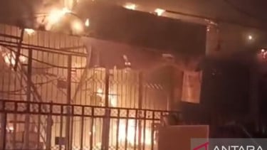 Kebakaran di Pasar 16 Ilir Palembang, Sumatera Selatan