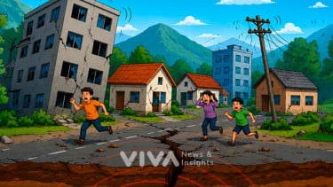 Ilustrasi gempa bumi