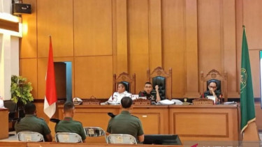 Sidang pemeriksaan terdakwa kasus dugaan penculikan dan pembunuhan terhadap seorang kepala cabang (kacab) bank BUMN