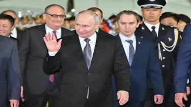 Presiden Rusia Vladimir Putin tiba di Beijing China jelang pertemuan dengan Xi Jinping