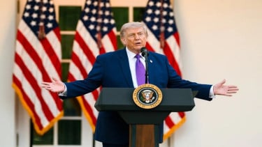 Presiden AS Donald Trump di Gedung Putih