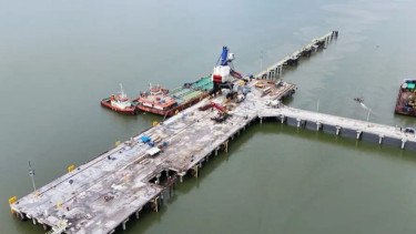 Pembangunan dermaga logistik pertanian di kawasan food estate Wanam, Kabupaten Merauke, Papua Selatan