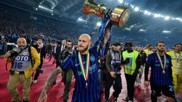 Pemain Inter Milan Lukas Podolski