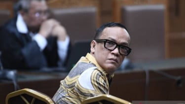 Mantan Wamenaker Immanuel Ebenezer alias Noel di Pengadilan Tipikor, Jakarta