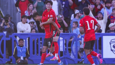 Timnas Korea Selatan merayakan gol