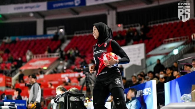 Megawati Hangestri saat masih berseragam Red Sparks